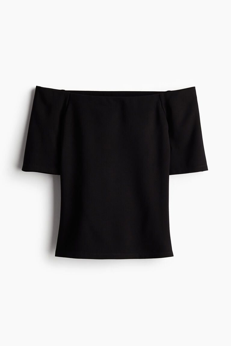 Off-the-shoulder jersey top