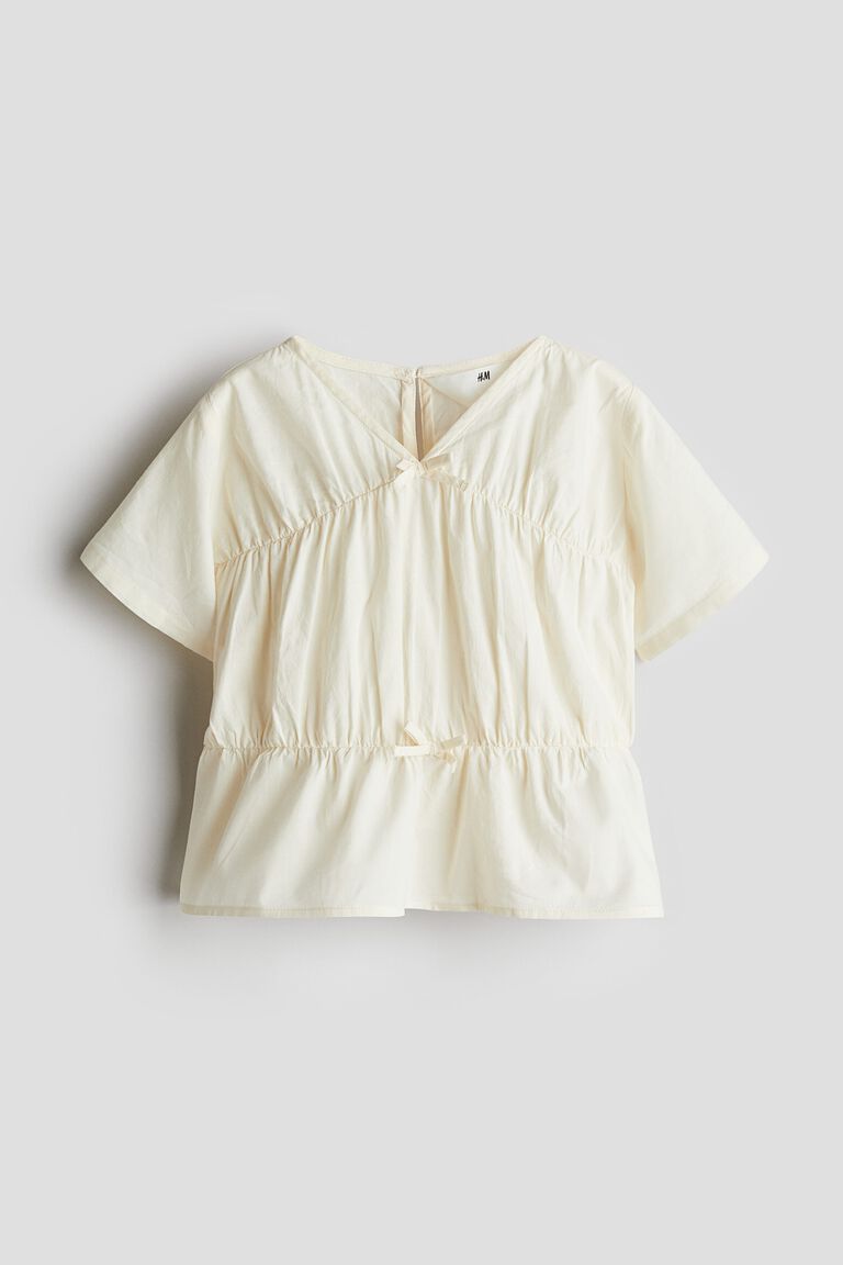 Peplum cotton blouse
