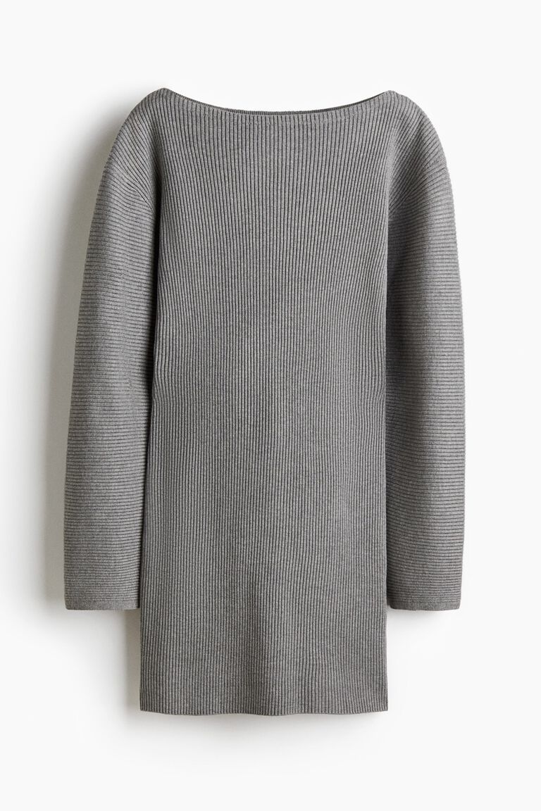Rib-knit dress
