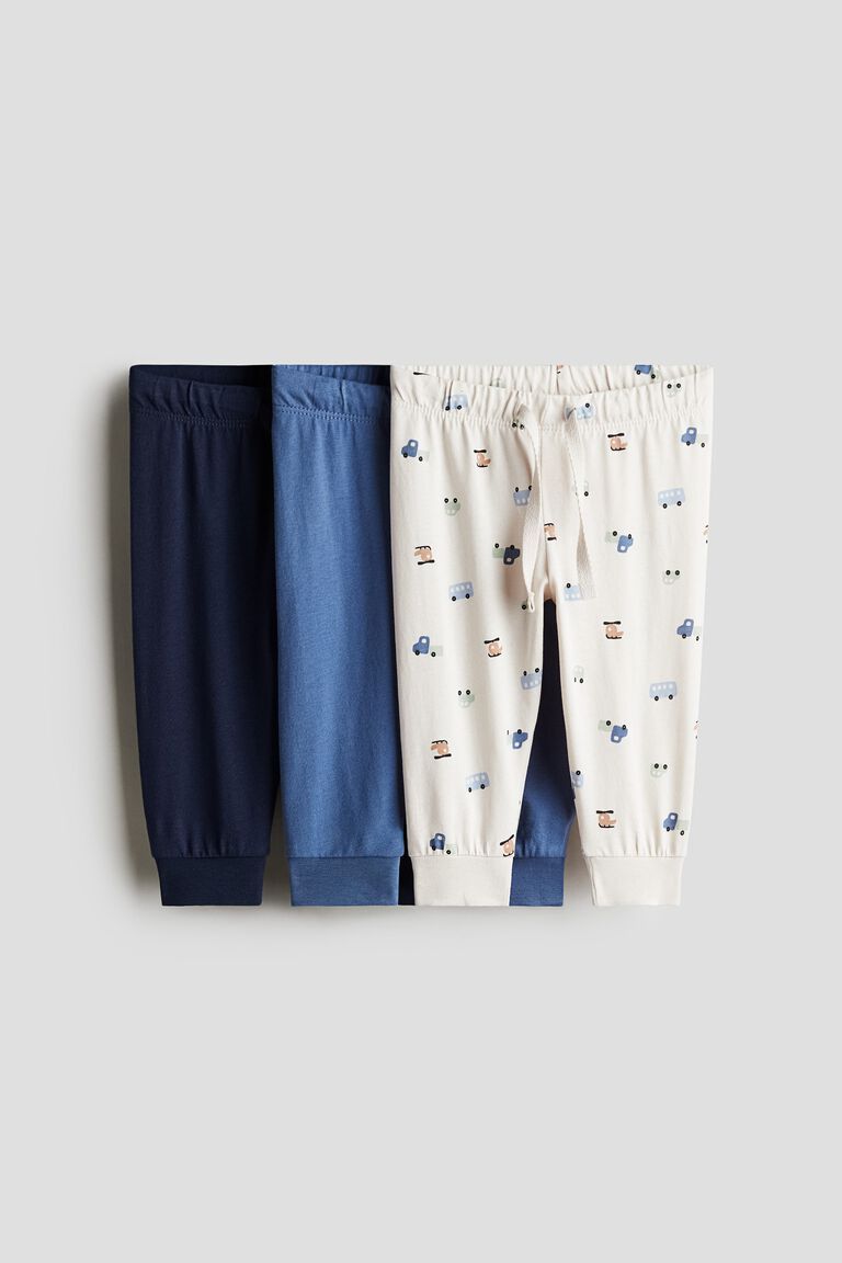 3-pack cotton jersey joggers