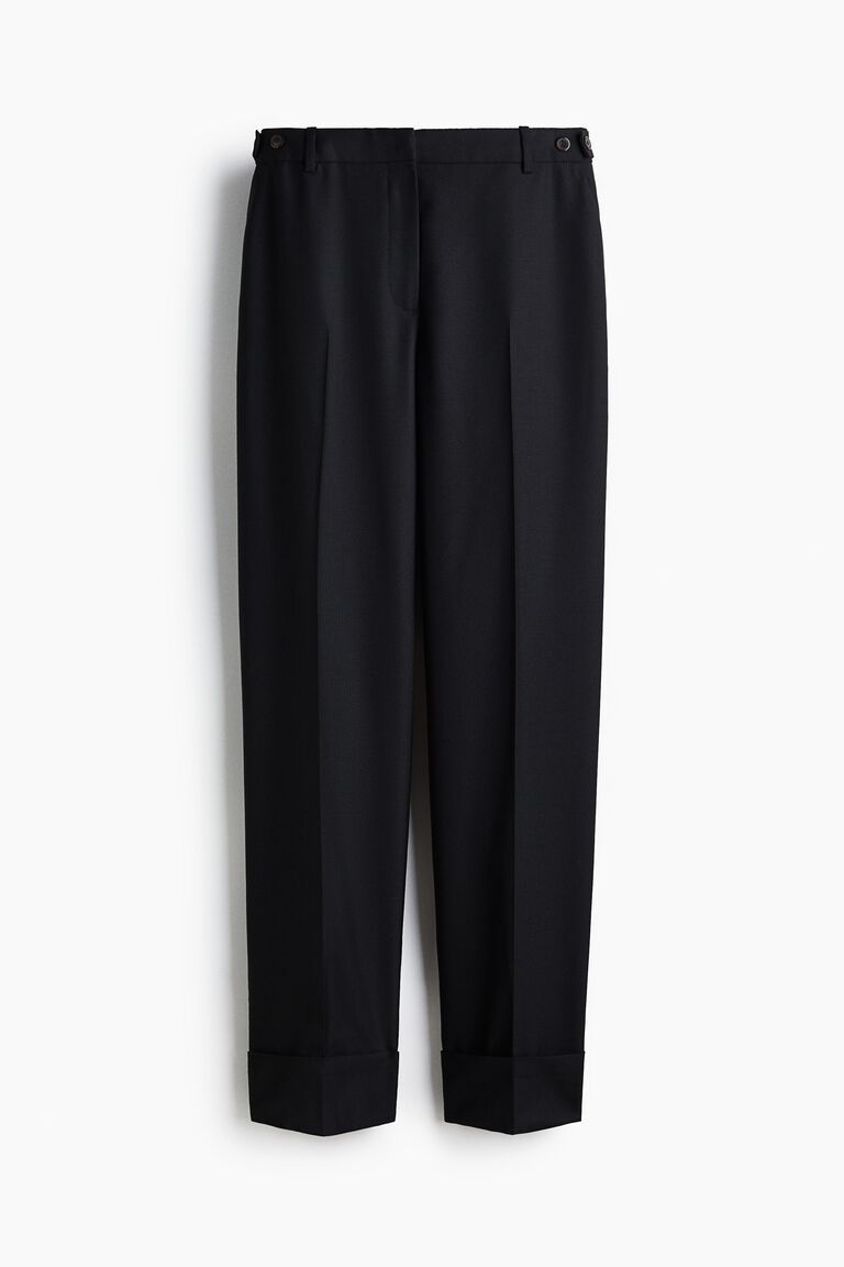 Tailored wool-blend trousers