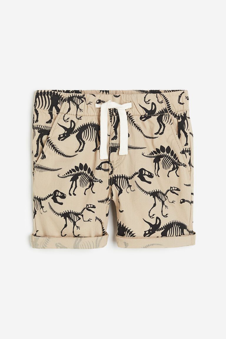 Cotton poplin shorts