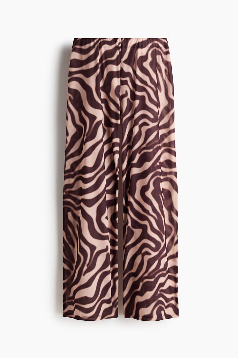 Printed pull-on trousers