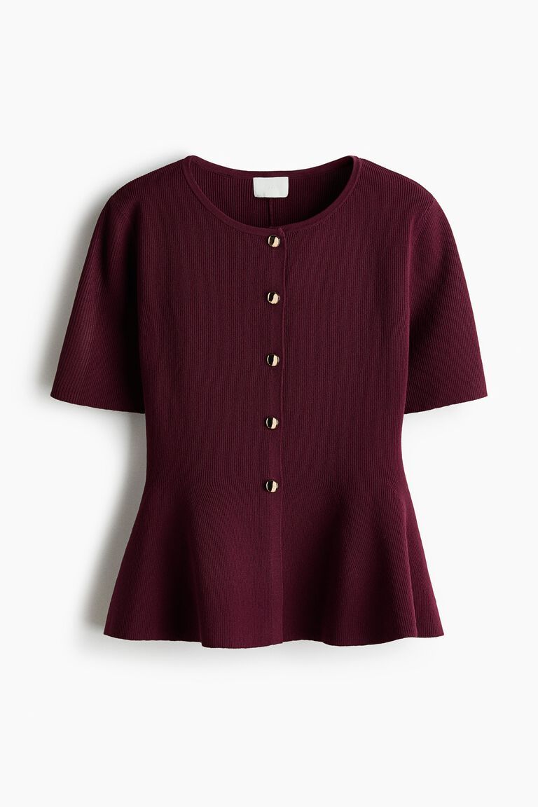 Peplum cardigan