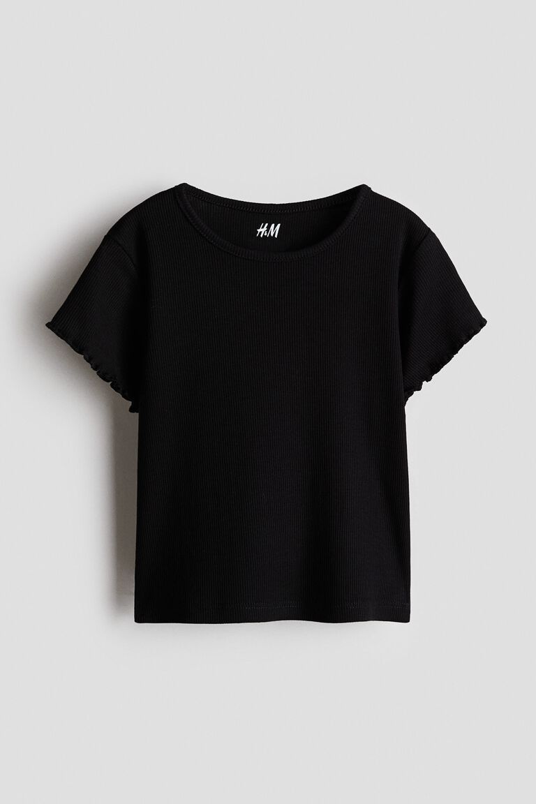Overlock-detail cotton top