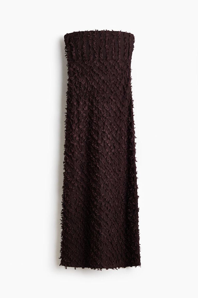 Frayed bandeau dress
