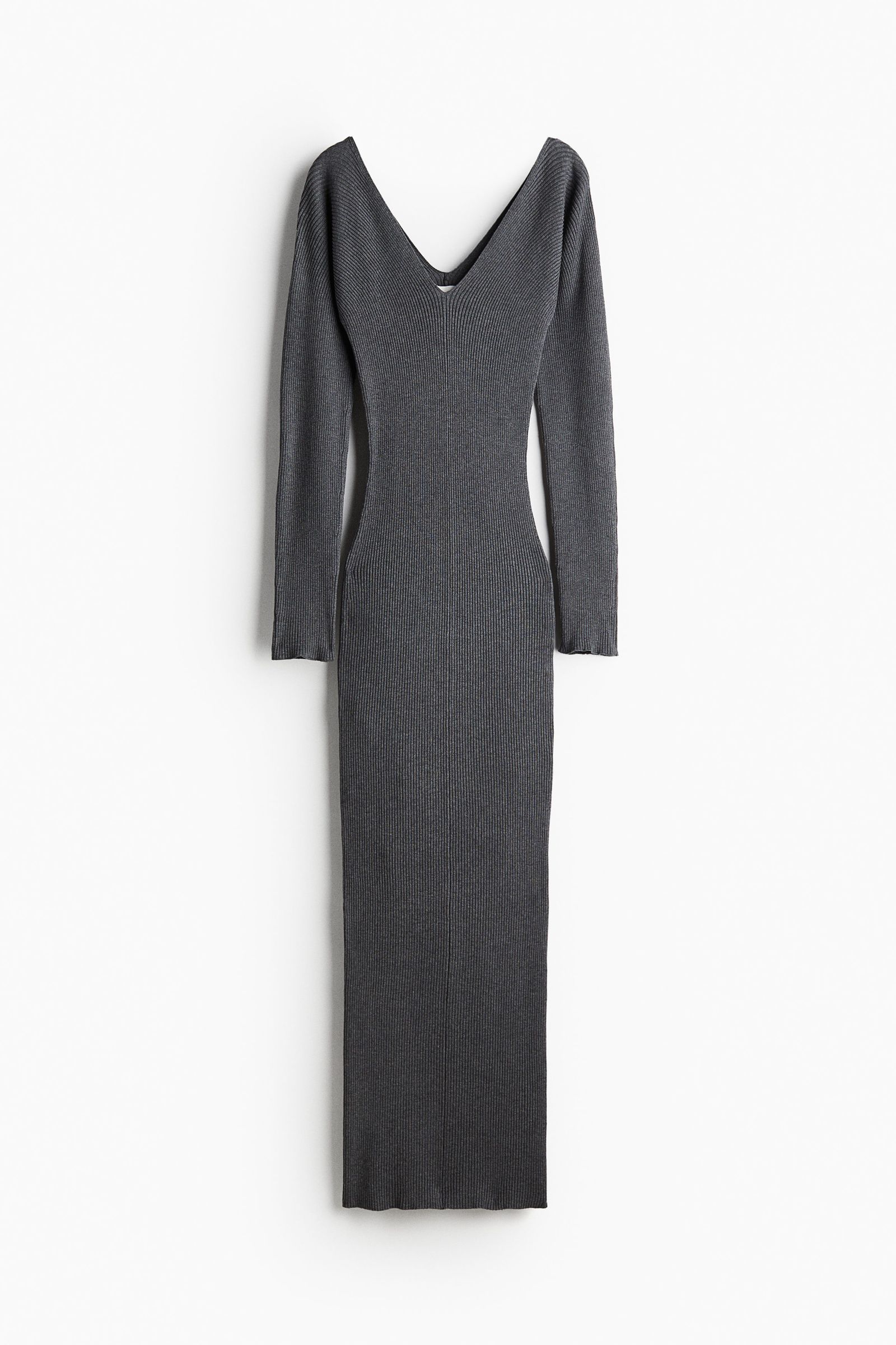 Rib-knit bodycon dress