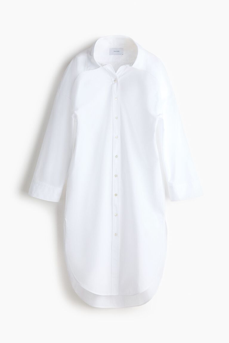 Poplin shirt dress