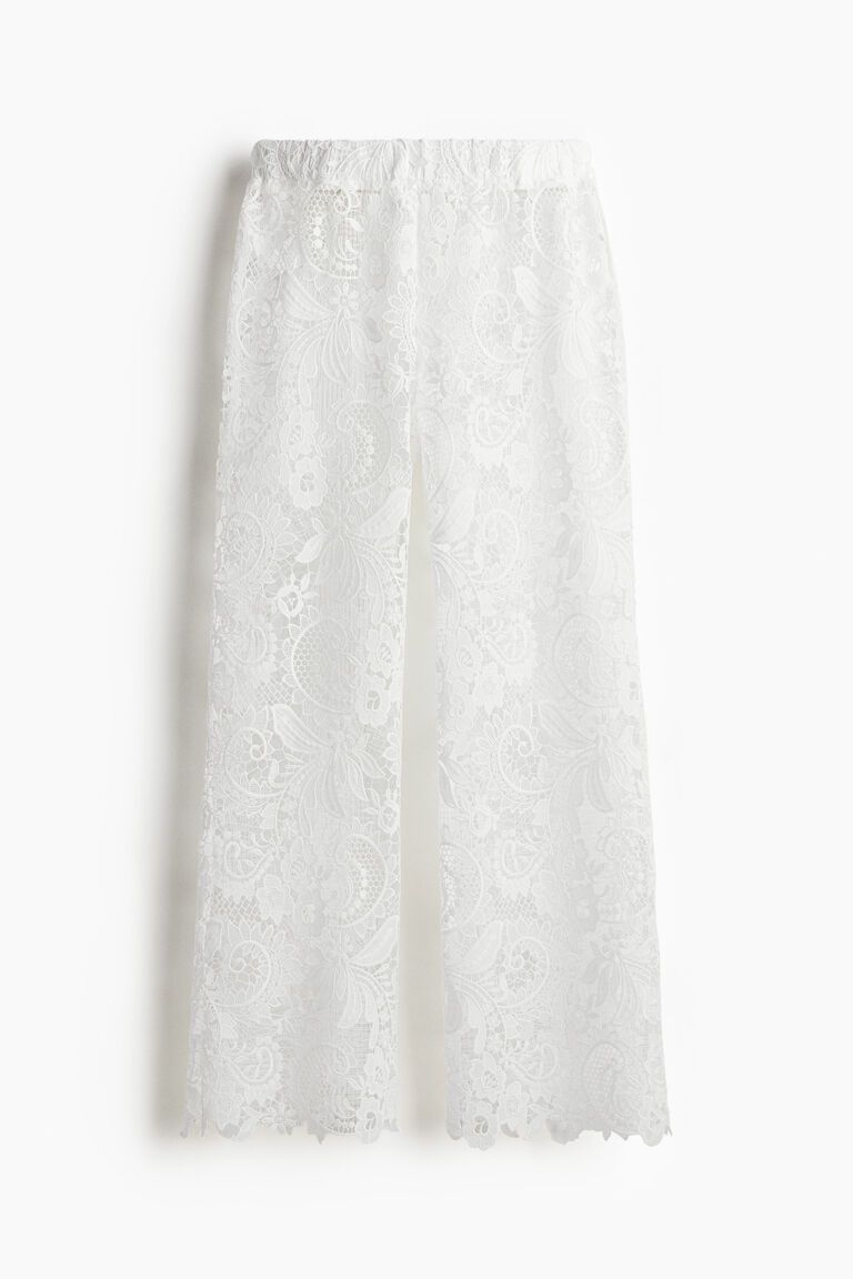 Wide lace trousers