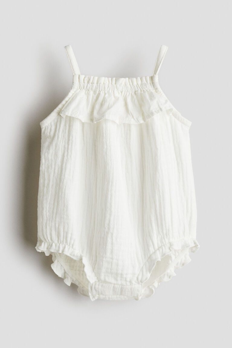 Cotton muslin romper suit