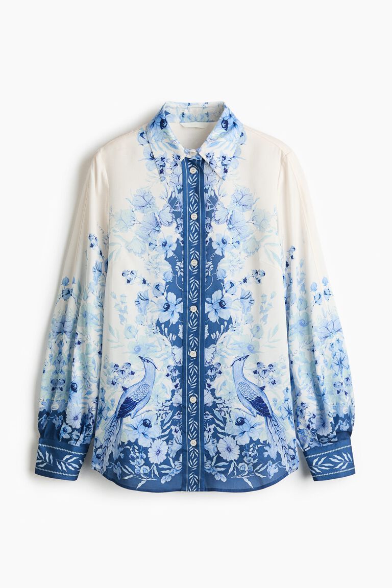 Printed lyocell shirt