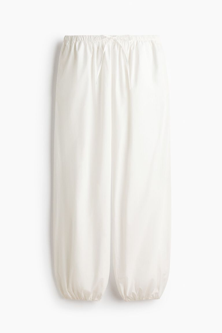 Cotton balloon trousers