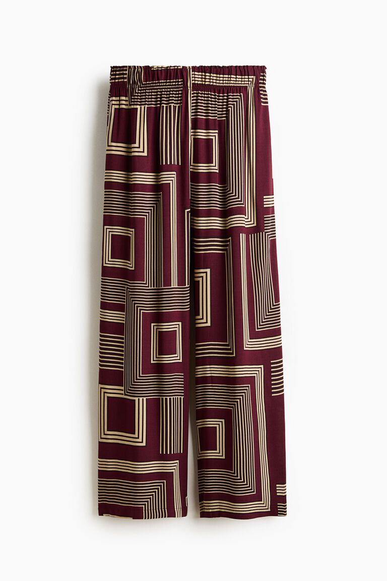 Viscose pull-on trousers