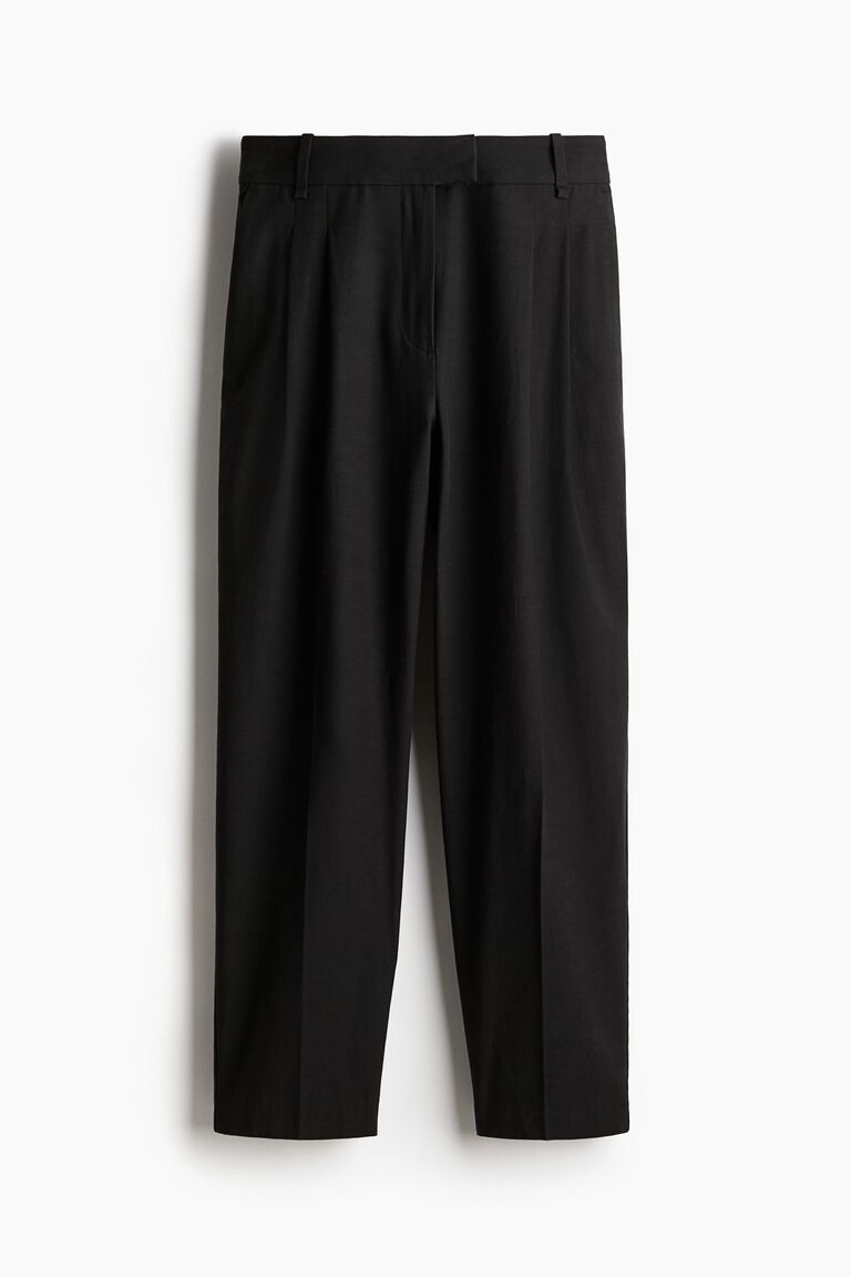 Tapered twill trousers