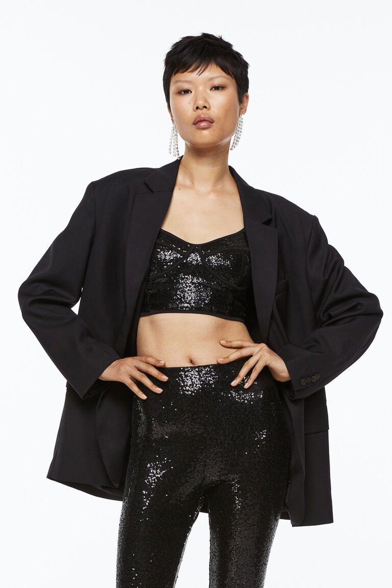 Sequined corset top