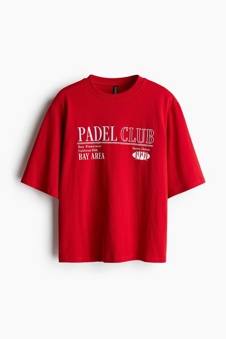Oversized motif-detail T-shirt