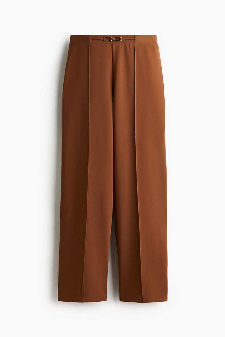 Belt-detail trousers