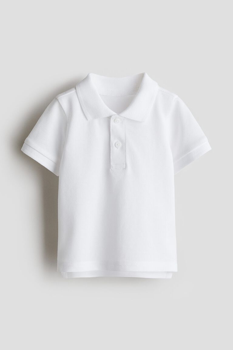 Cotton piqué polo shirt
