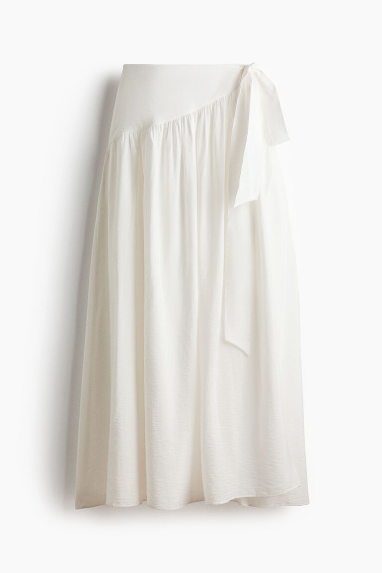 Tie-detail maxi skirt