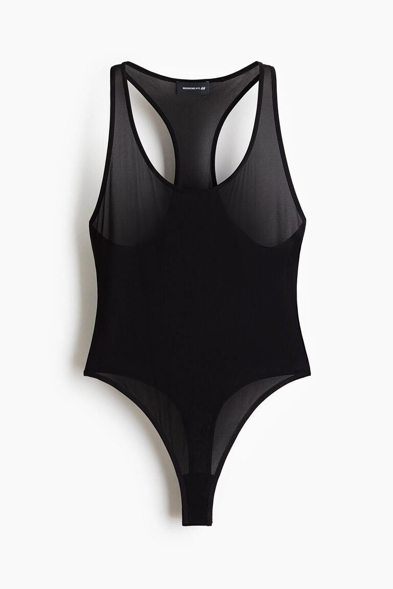 Sheer sleeveless body