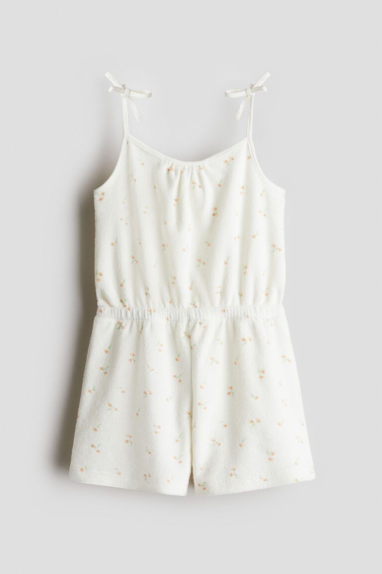 Patterned terry jumpsuit