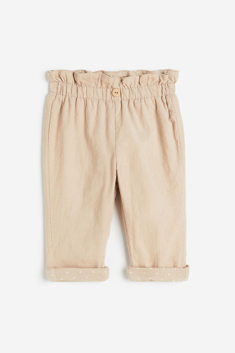 Lined corduroy trousers
