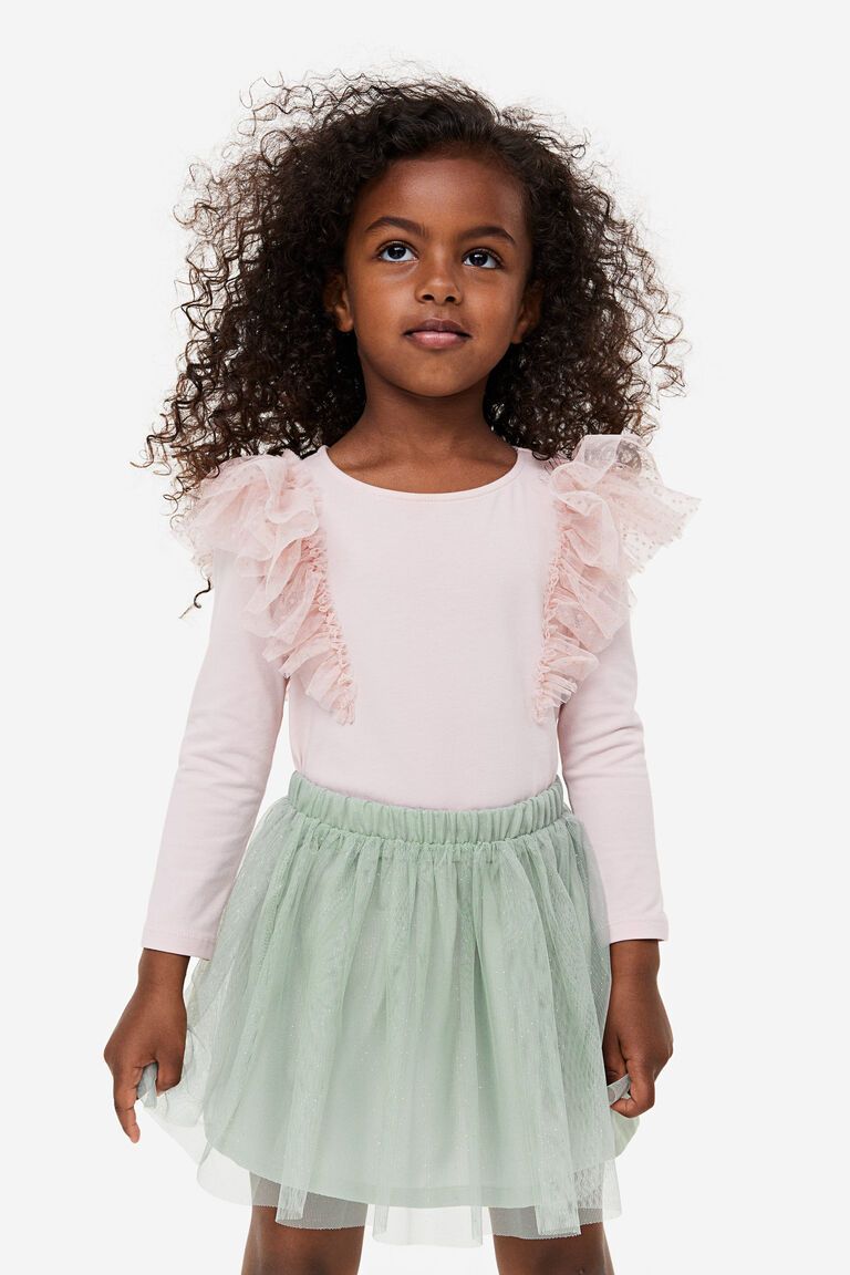 Glittery tulle skirt