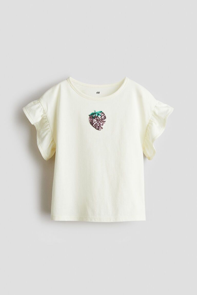 Sequined cotton top