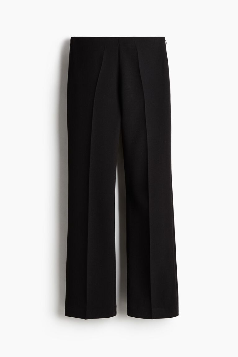 Flared crease-leg trousers