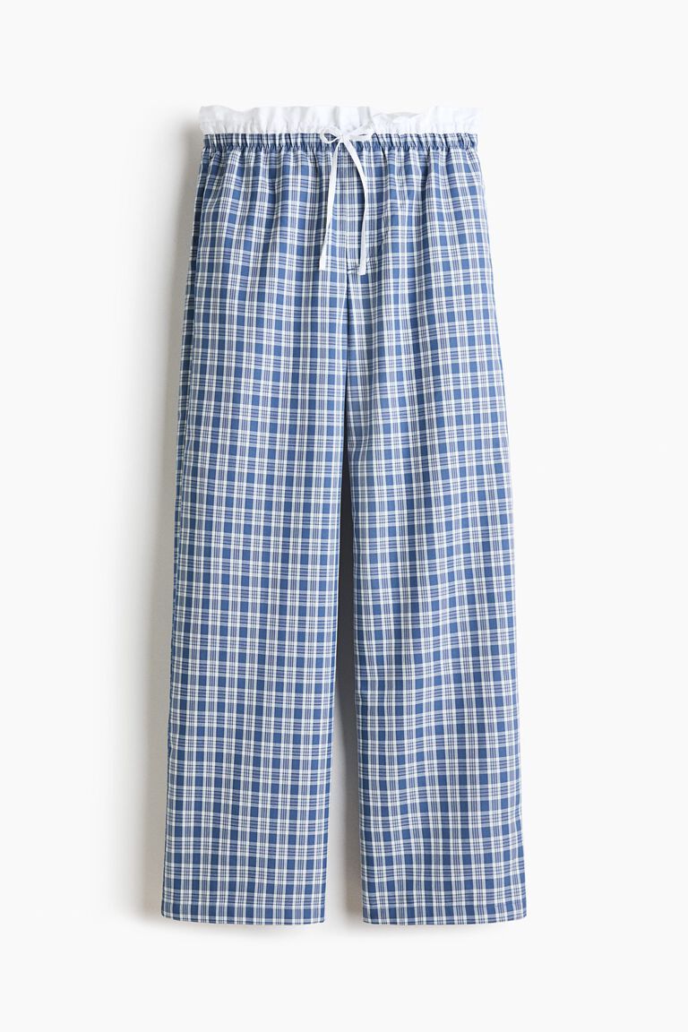 Double-waistband drawstring trousers