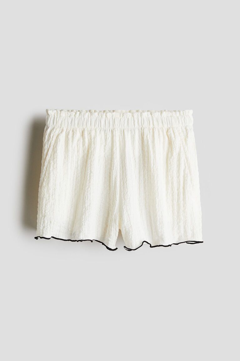Crinkled jersey shorts