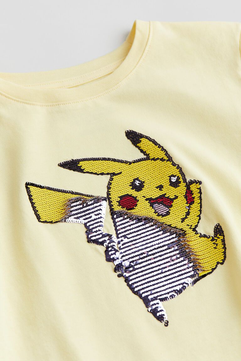 Reversible sequin T-shirt