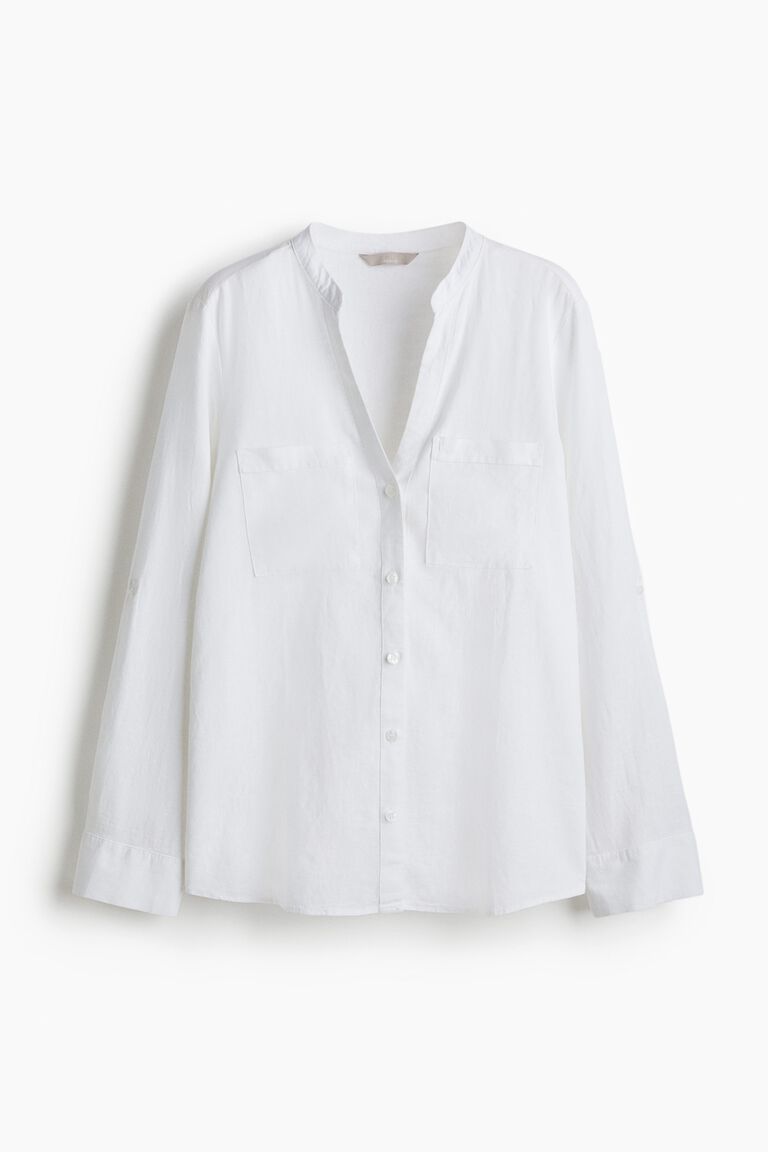 Linen-blend shirt