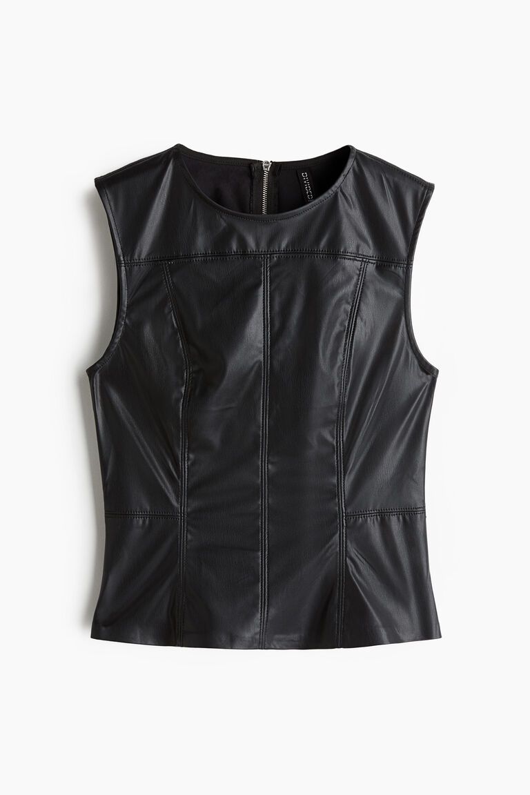 Coated vest top