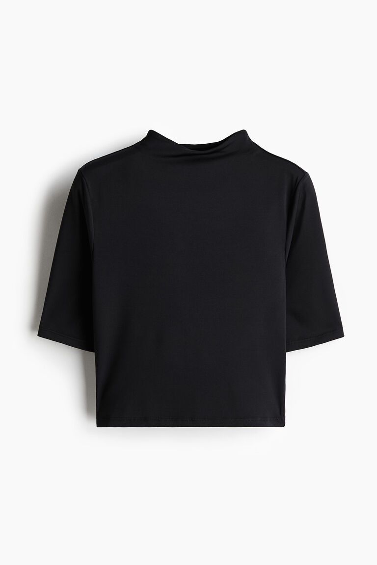 Turtleneck microfibre top