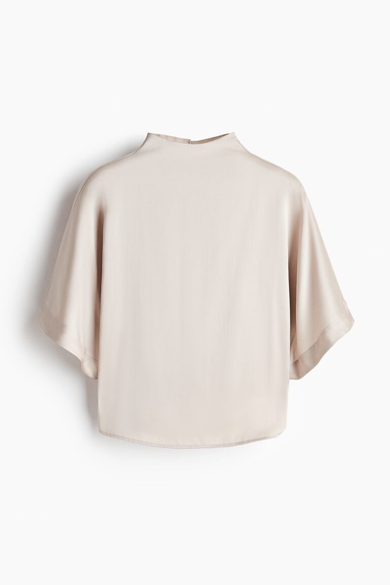 Open-back satin top