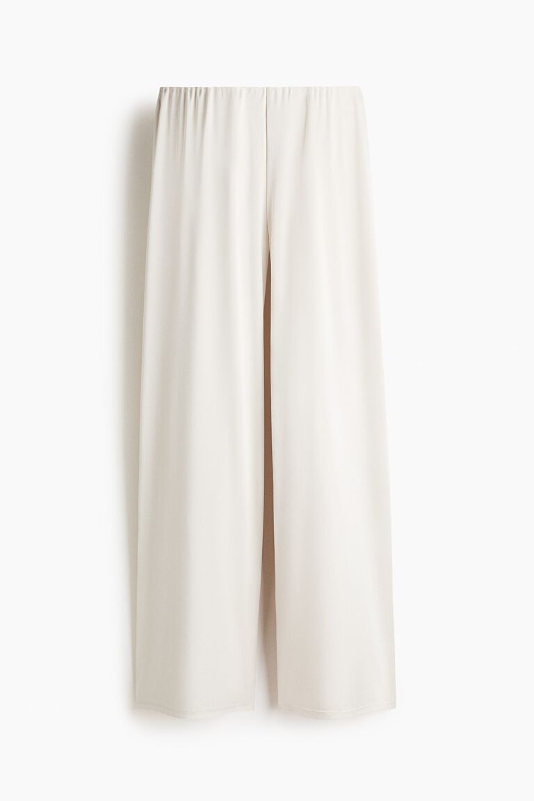 Textured pull-on trousers