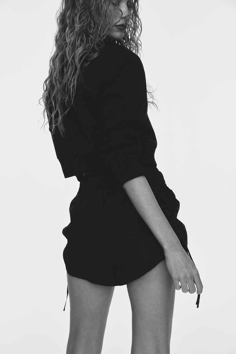 Drawstring-detail nylon pull-on shorts