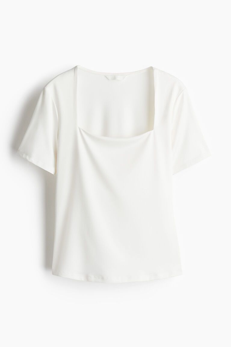 Square-neck top