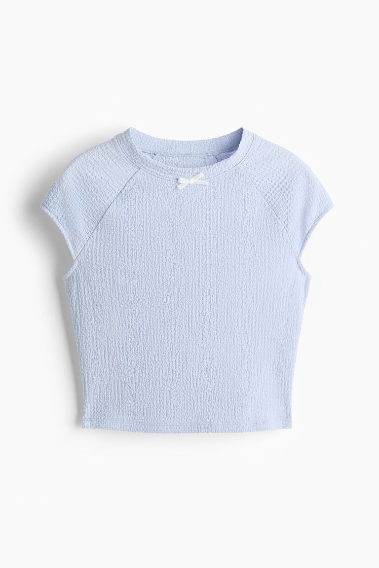 Textured jersey top