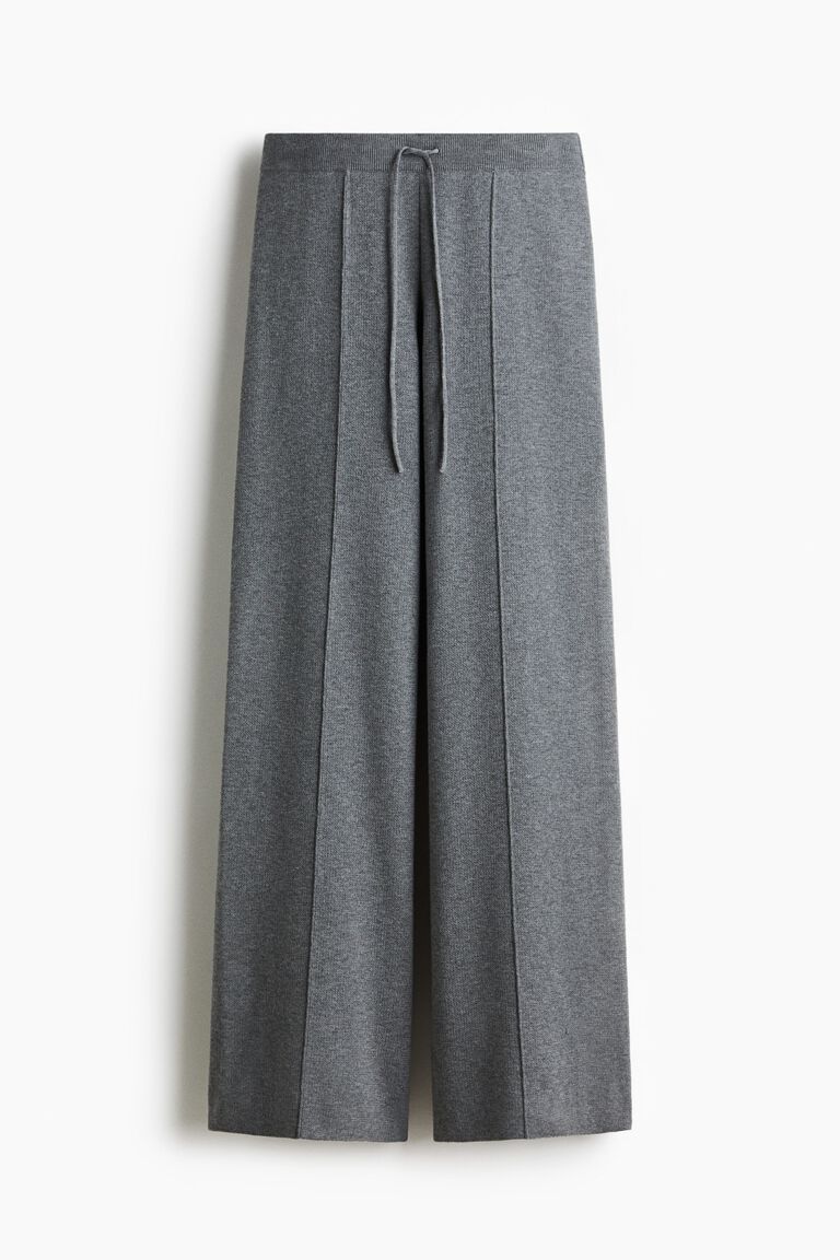 Knitted drawstring trousers