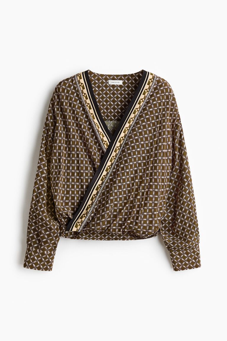 Viscose wrap blouse