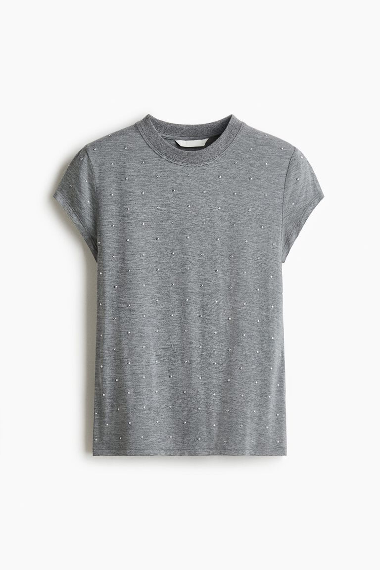 Metal-detail T-shirt