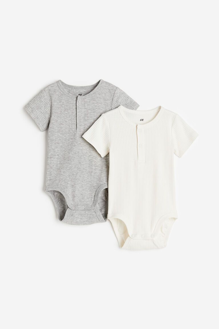 2-pack Henley bodysuits