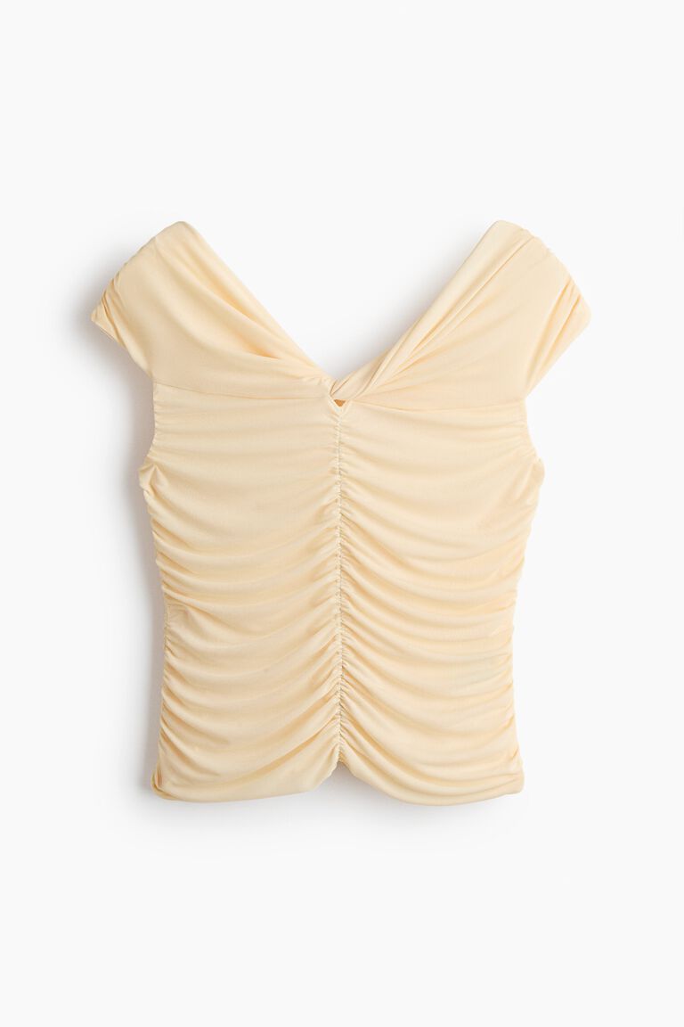 Gathered off-the shoulder top