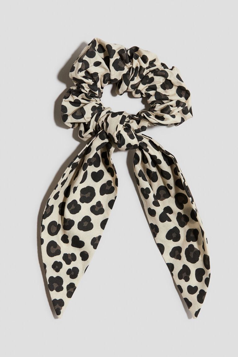 Patterned cotton scrunchie