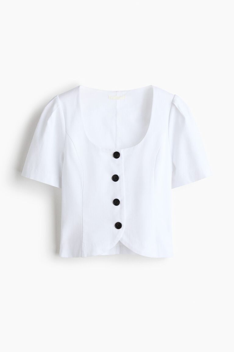 Scoop-neck blouse
