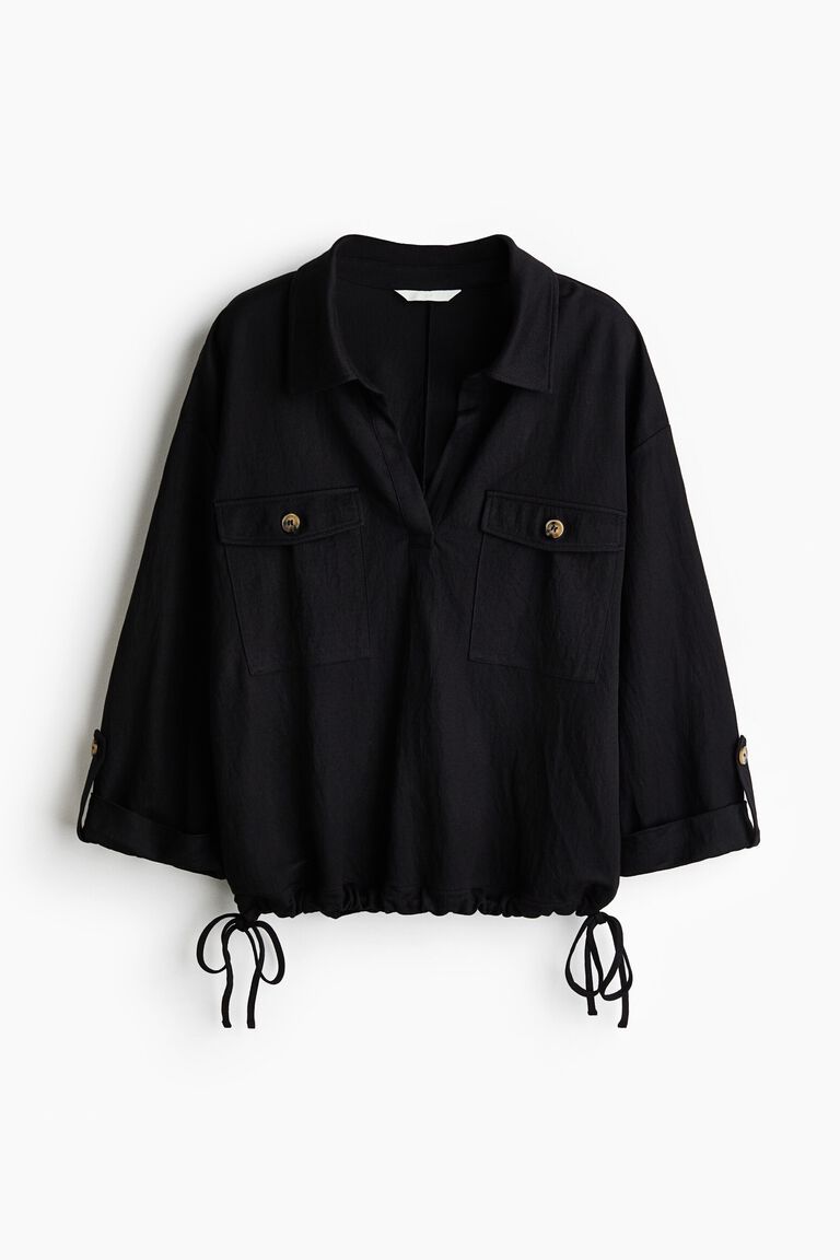 Piqué popover shirt
