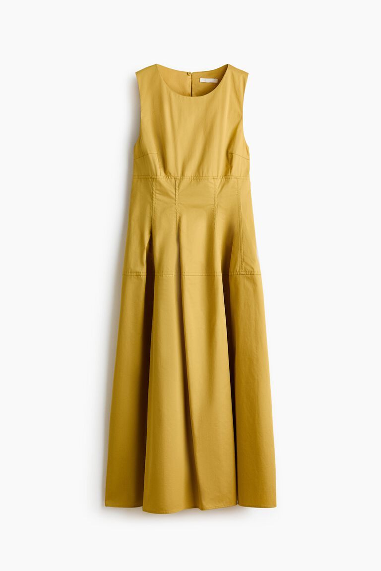 Sleeveless poplin dress
