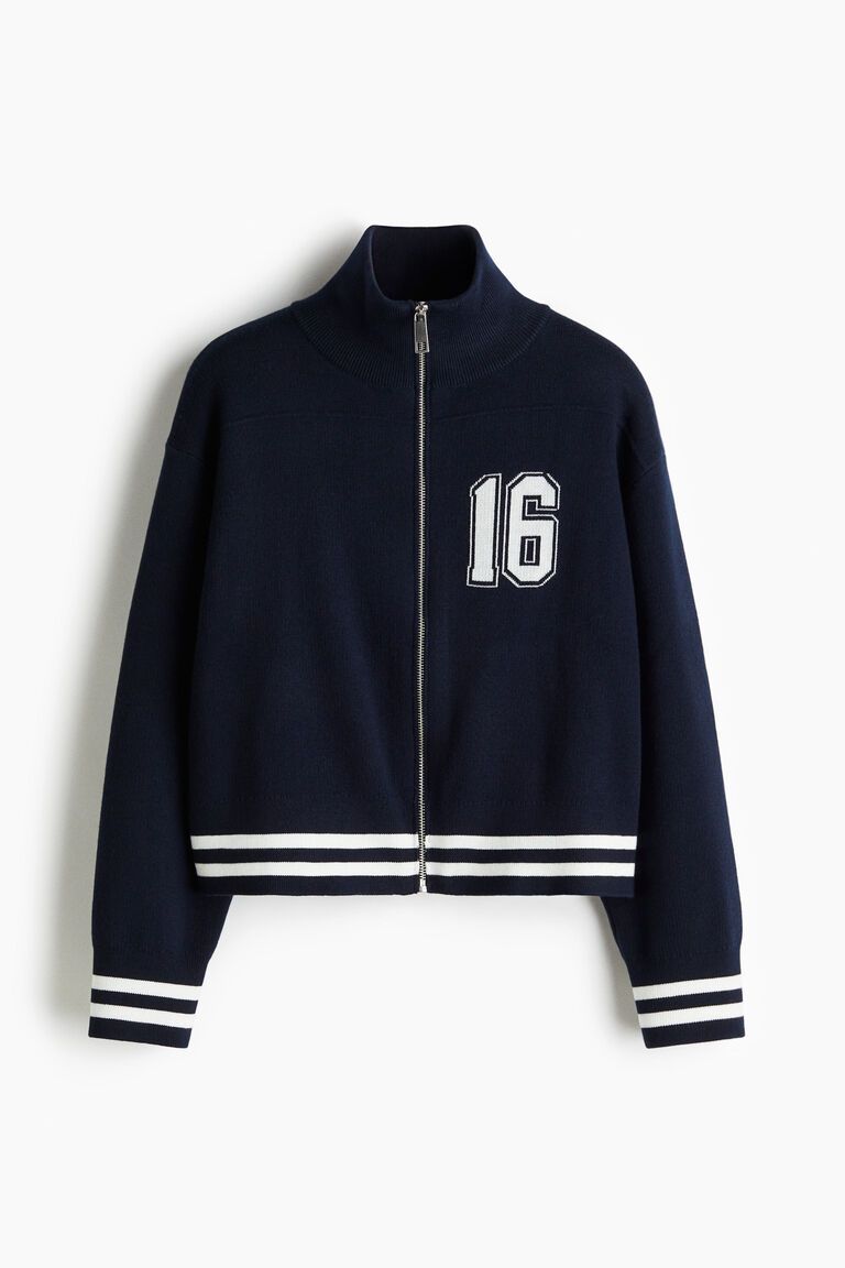 Zip-through cardigan